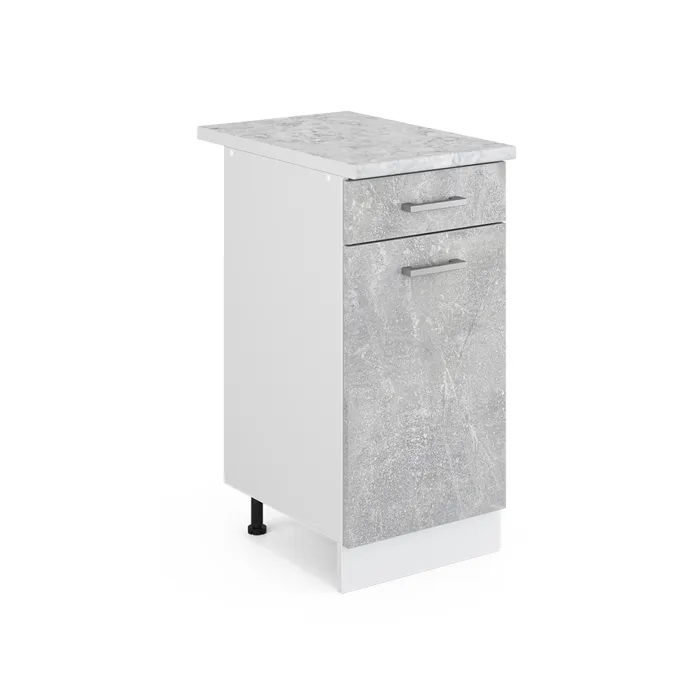 Vicco Meuble cuisine Béton 40cm, PT Marbre