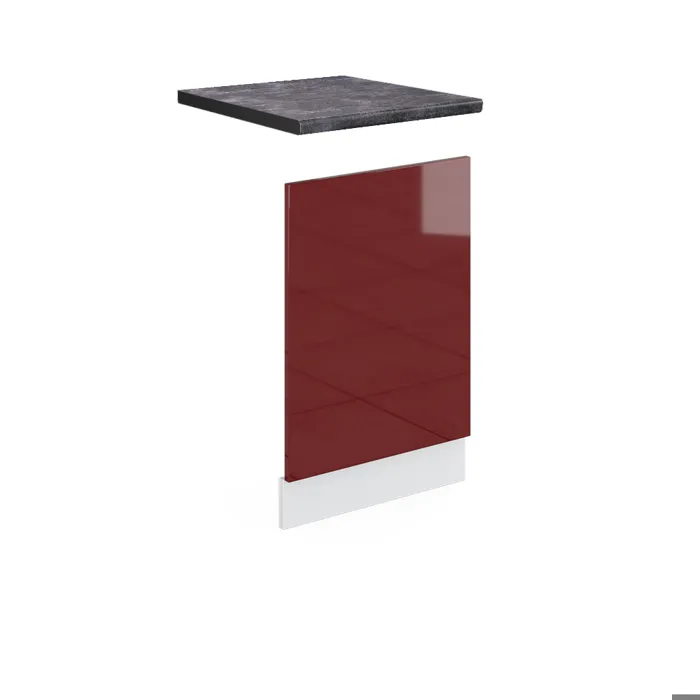 Vicco Façade Rouge brillant/Blanc 45cm plan de travail Anthracite