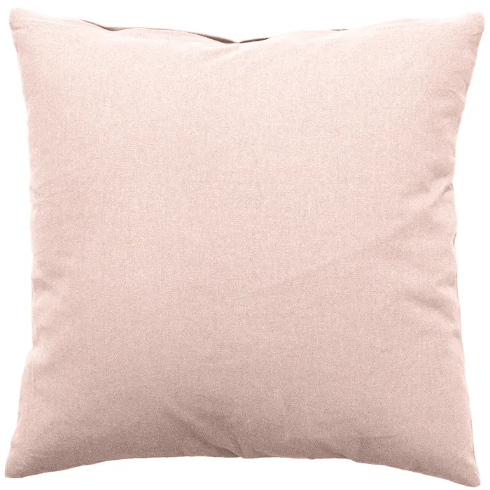 Coussin Déco Uni Déhoussable "panama" 60x60cm Vieux Rose