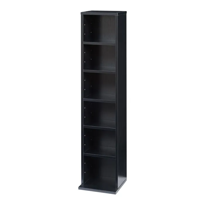 Étagère CD Tynset 90 x 20 x 20 cm noir en.casa