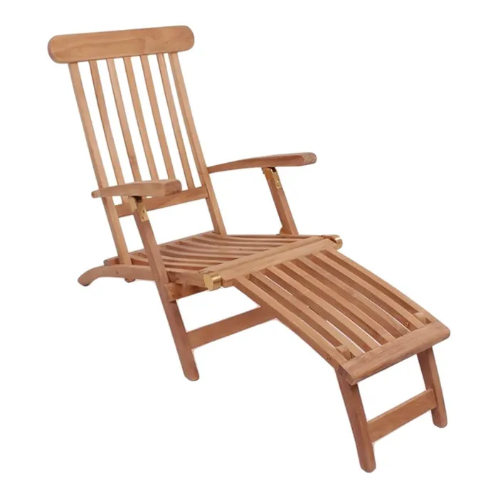 MYRTLE - Chaise Longue Multipositions Teck Massif