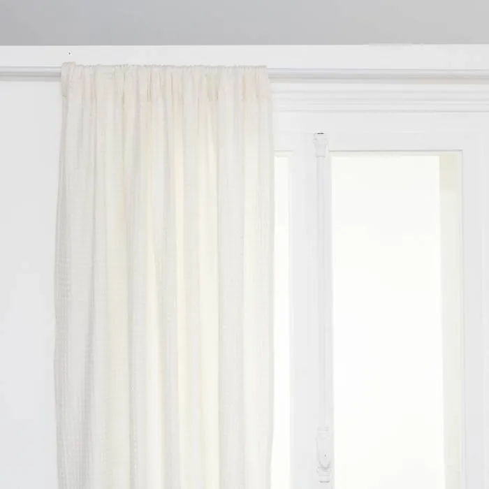 Rideau "Widdy" 130x260cm blanc ivoire - Atmosphera Créateur d'intérieur