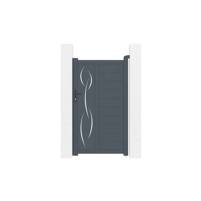 Portillon 1m LIFE H.180cm aluminium gris