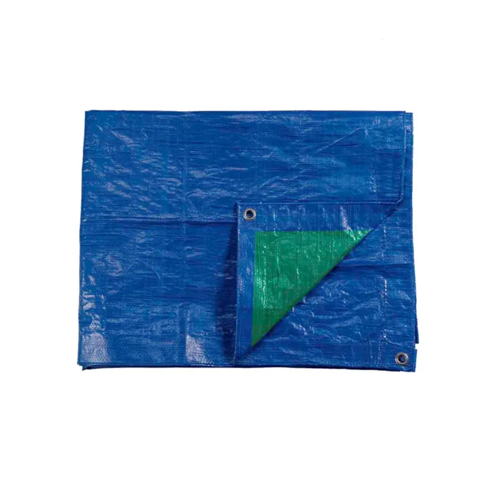 Bâche De Protection Edm Bleu/vert - Œillets Métal - 90 G/m2 - 3 X 4 M