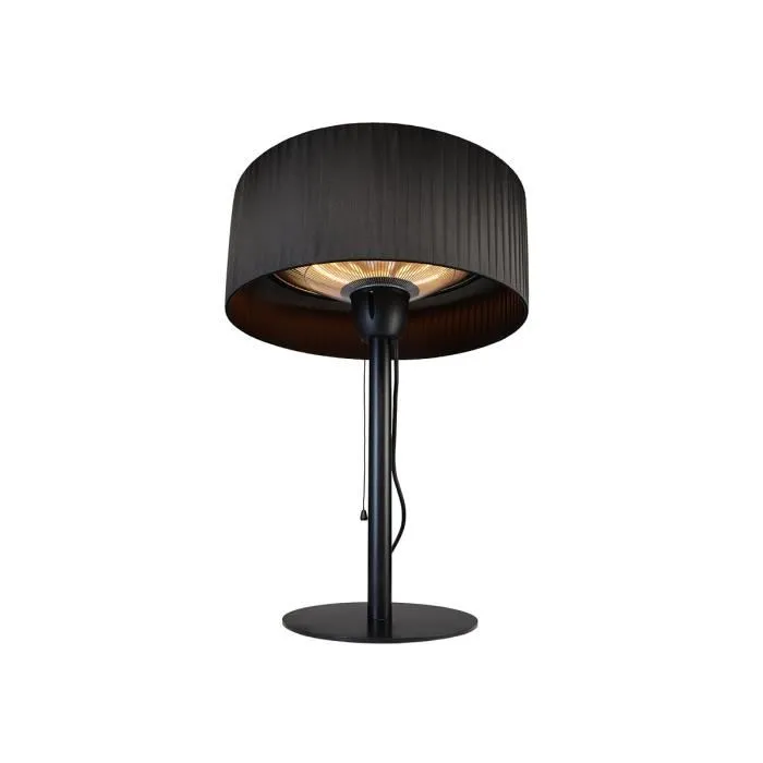 Chauffage De Table Sirmione Noir - 1 500w - Exterieur Ip44 - Surface 2 M2