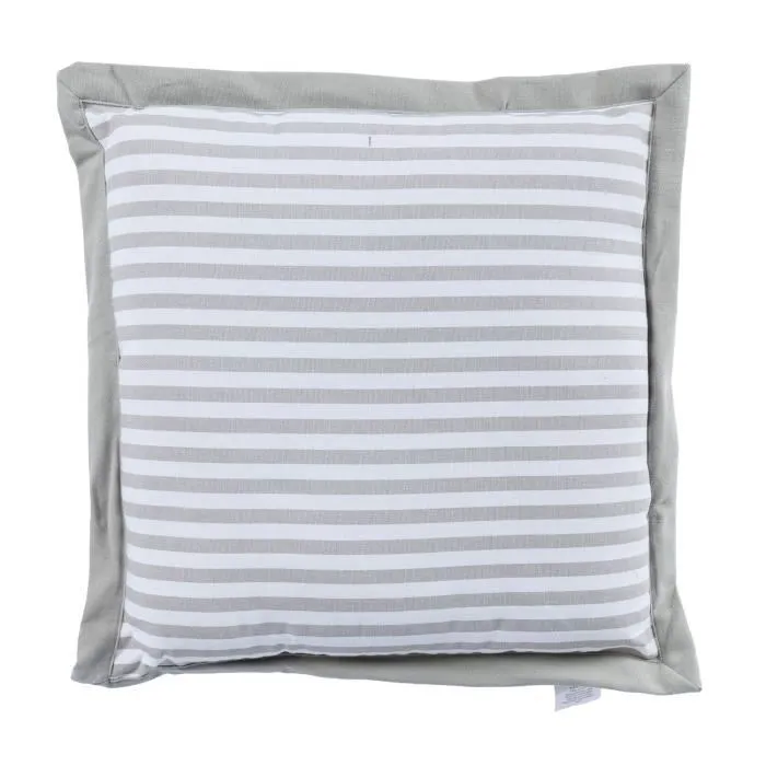 Coussin D'assise À Rayures Grises 40x40cm - Homescapes