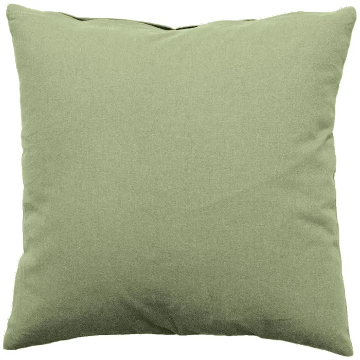 Coussin Déco Uni Déhoussable "panama" 60x60cm Vert Olive