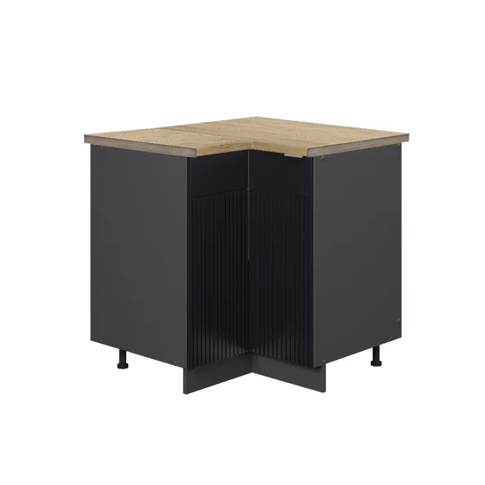 Vicco Meuble dangle Noir rayé 80.5cm, PT Chêne