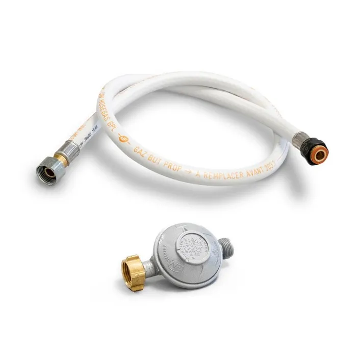 Kit détendeur gaz 28 mbar Butane + Tuyau gaz flexible 1m Poêle à gaz Chauffage gaz Barbecue gaz