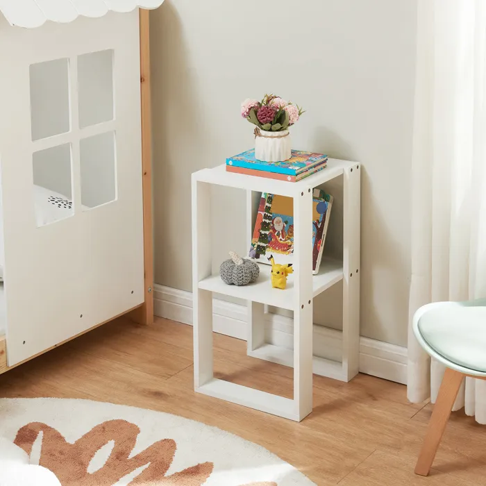 Table d'appoint carrée Thyholm 55 x 30 x 30 cm blanc en.casa