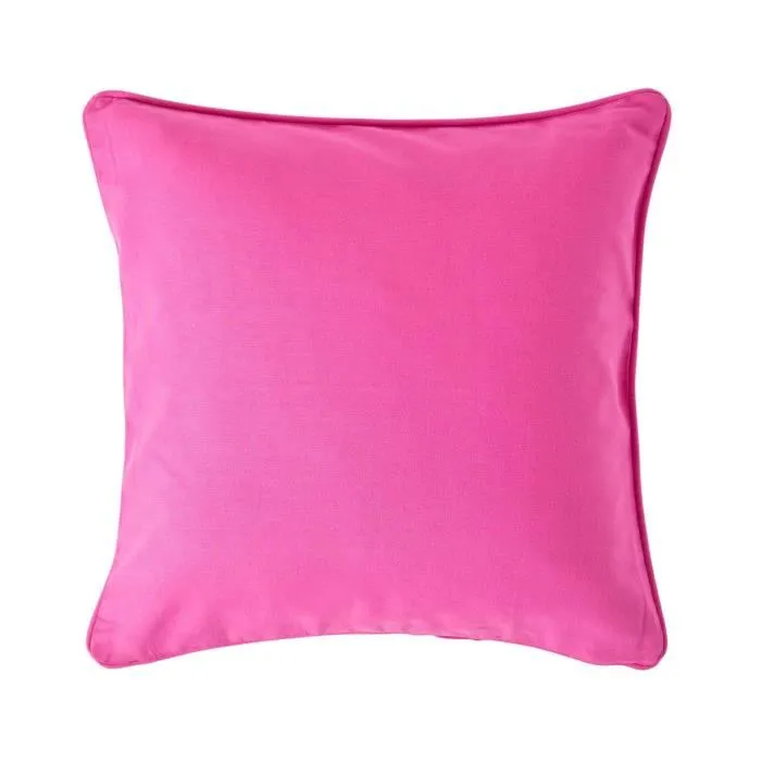 Housse De Coussin Uni Fuchsia, 45x45cm - Homescapes