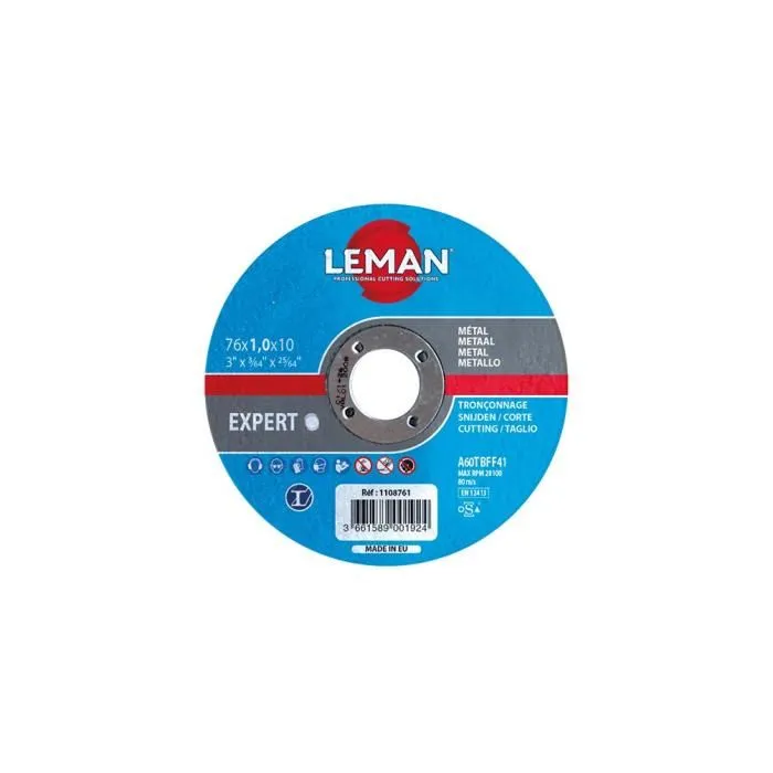 disque tronconnage metal 76x1.0x10 f41 - 1108761 - leman
