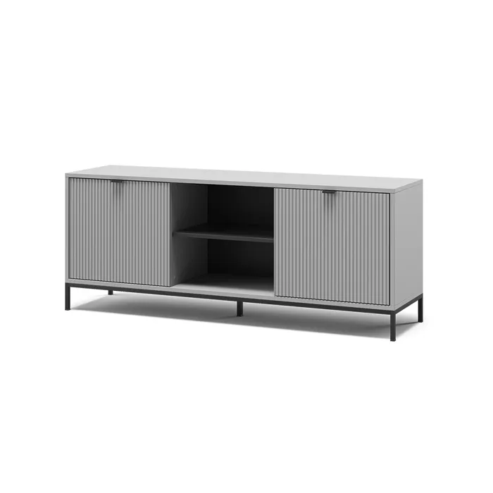 Vicco Meuble tv Gris 150x60cm avec 2 portes