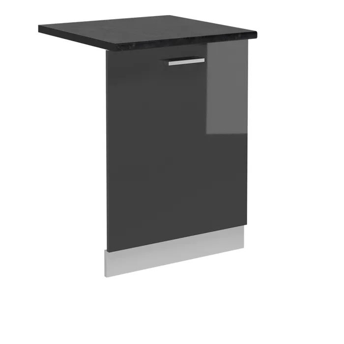 Vicco Panneau de lave-vaisselle Anthracite Haute brillance 60cm, PT Anthracite