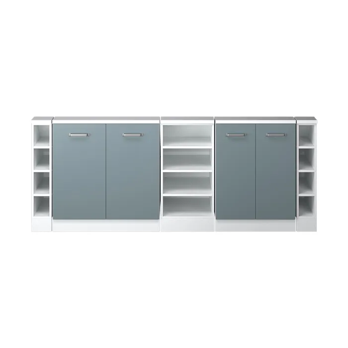 Vicco Ensembles de meuble de rangement sous pente Bleu-gris/blanc Lot de 5