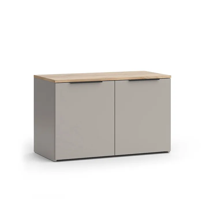 Vicco Commode Grège 80x50cm avec 2 portes