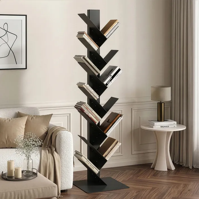Bibliothèque Eksjö En Forme D'Arbre Acier 150 X 39 X 39 Cm Noir