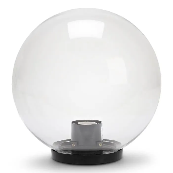 Sphe're Pour Lampadaire Lanterne 30 Cm En Re'sine Transparente Antichoc Pour Jardin Exte'rieur