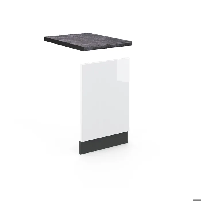 Vicco Façade Blanc Haute brillance/Anthracite 45cm plan de travail Anthracite