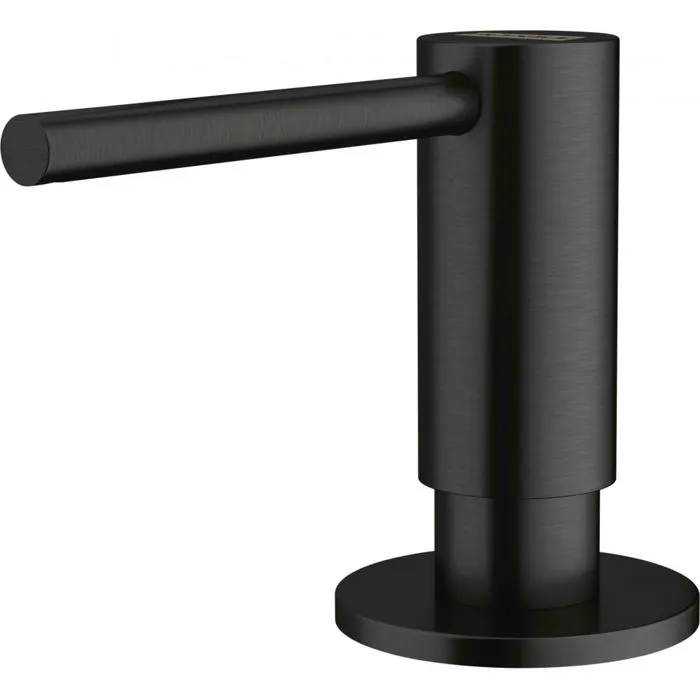 Mitigeur Franke Atlas Inox Noir - distributeur de savon - Inox Noir coloris Inox Noir