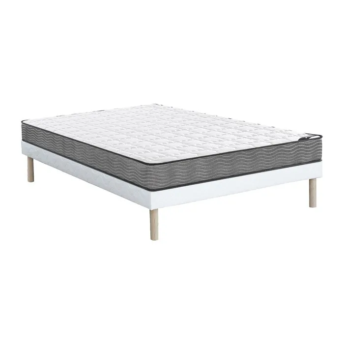 Ensemble 140 x 190 cm sommier tapissier + matelas ressorts ensachés ép.19cm - KIJAL II de YSMÉE