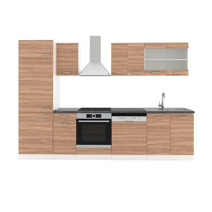 Vicco Cuisine Sonoma/blanc 300cm, PT Anthracite