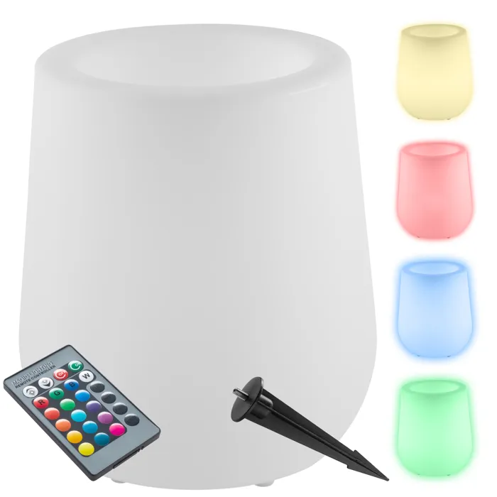 Pot de fleurs LED avec éclairage LED 12 W 16 couleurs RGB et 5 modes d'éclairage