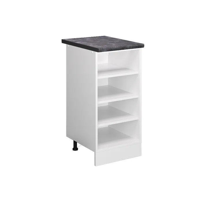 Vicco Etagère de cuisine Blanc/Blanc 40cm plan de travail Anthracite