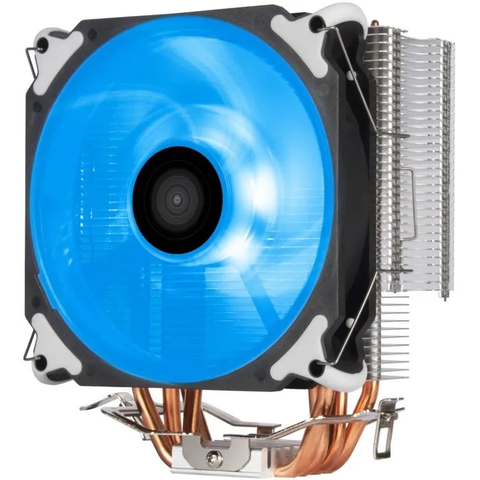 Silverstone AR12 RGB Processeur Refroidisseur 12 cm Noir, Acier inoxydable, Blanc - Neuf
