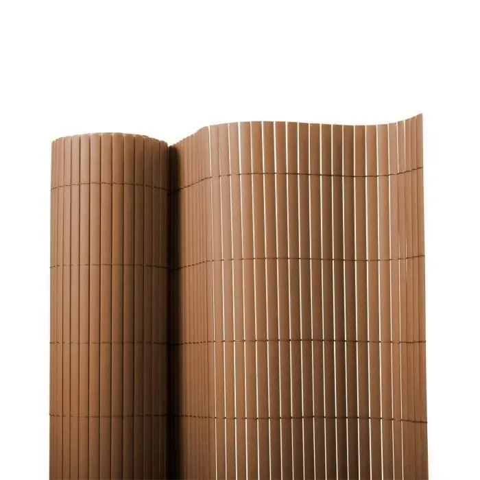 Canisse Pvc Brise Vue, Marron, 120 X 300 Cm - Floordirekt