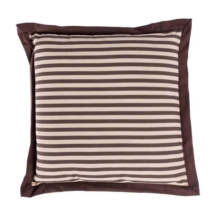 Coussin D'assise À Rayures Marrons 40x40cm - Homescapes
