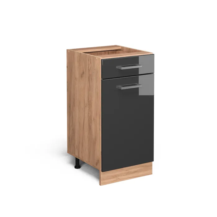 Vicco Meuble cuisine Anthracite Haute brillance 40cm sans PT