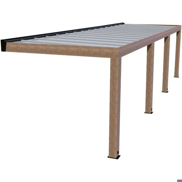 Pergola adossée bois Helsinki Canopia 3 x 9,9 m