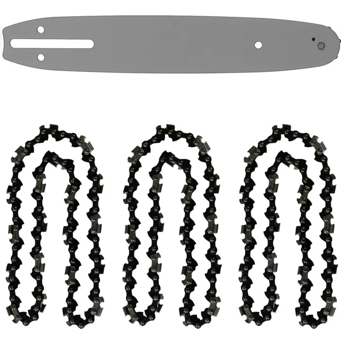 Guide 10 pouces (26 cm) avec lot de 3 chaînes 40 maillons pour tronçonneuse élagueuse 25 cm3 - GT GARDEN