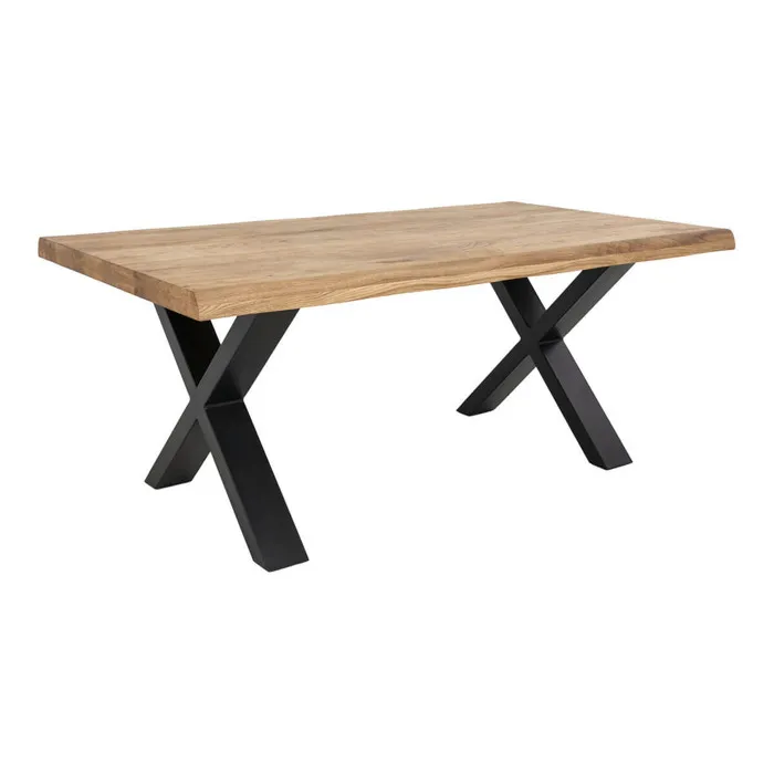 CIOTAT - Table Basse Plateau Chêne et Pieds Acier