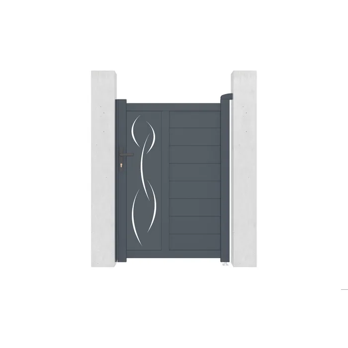 Portillon 1m LIFE H.140cm aluminium gris