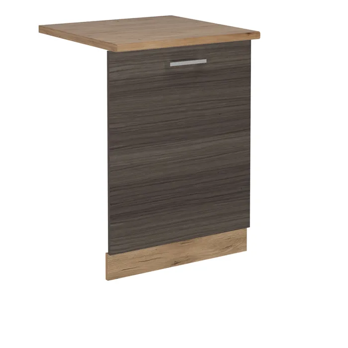Vicco Panneau de lave-vaisselle Gris noble 60cm, PT Chêne
