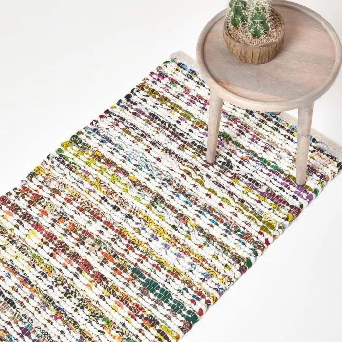 Tapis Chindi Multicolore À Motif Triangles Chindi 66x200cm - Homescapes