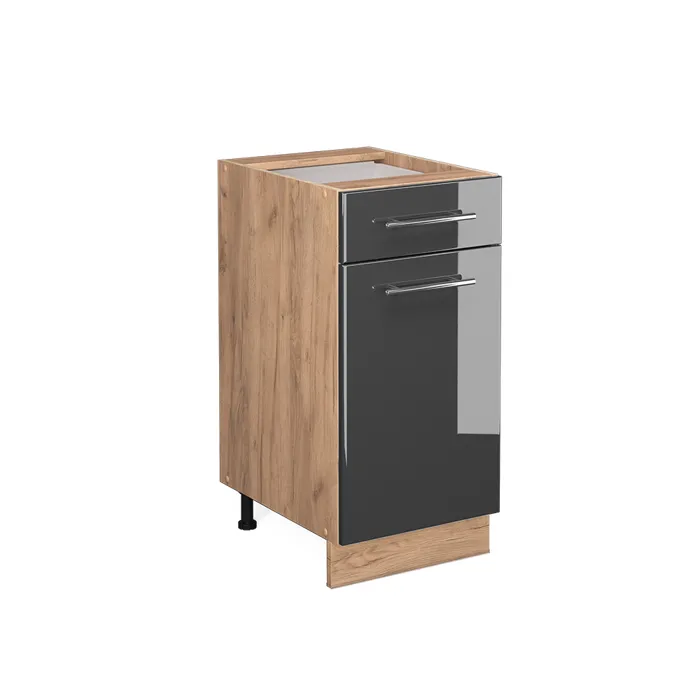 Vicco Meuble cuisine Anthracite Haute brillance 40cm sans PT
