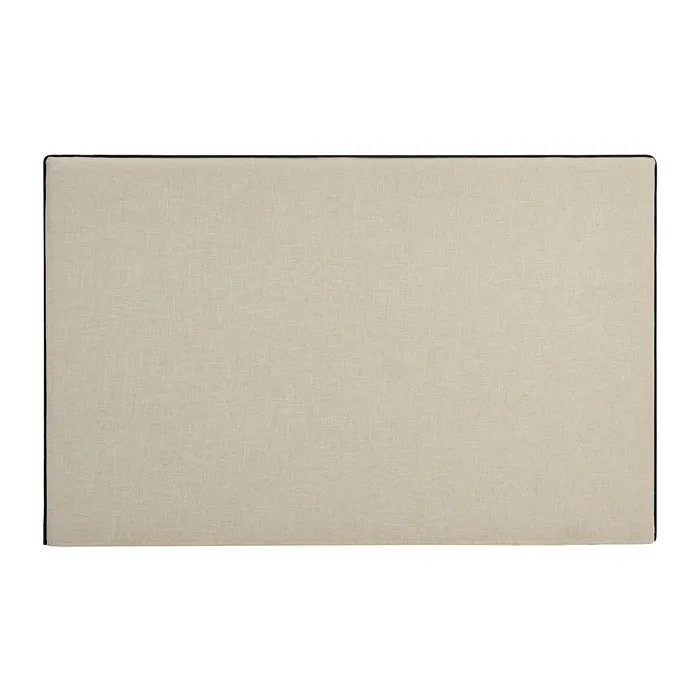 Tête de lit déhoussable 150 cm - Coton et lin - Beige et noir - CHESMA