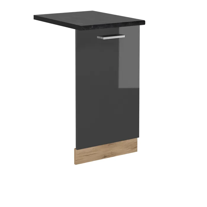 Vicco Panneau de lave-vaisselle Anthracite Haute brillance 45cm, PT Anthracite