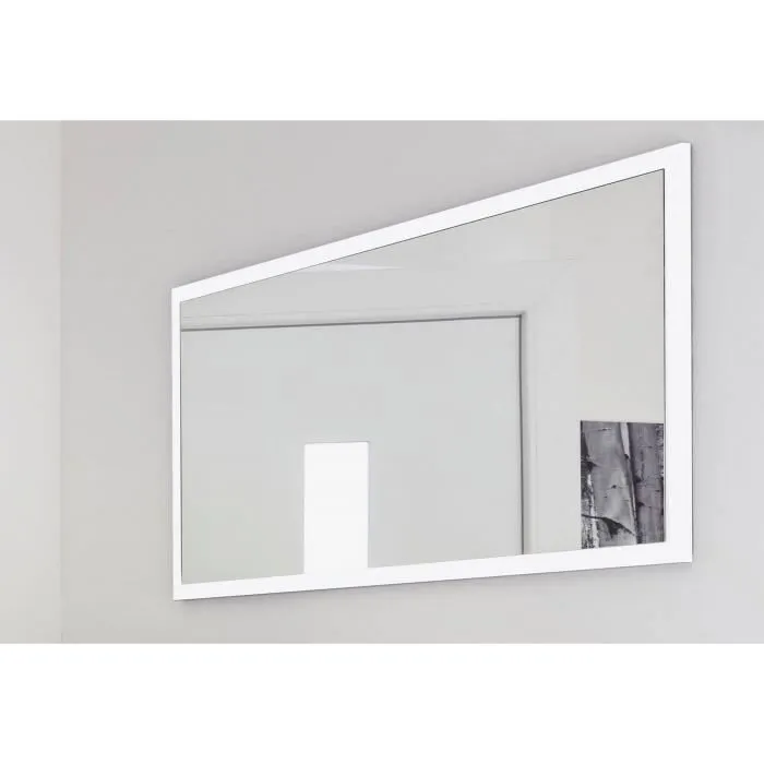 Miroir,blanc Brillant,120x2h60 Cm