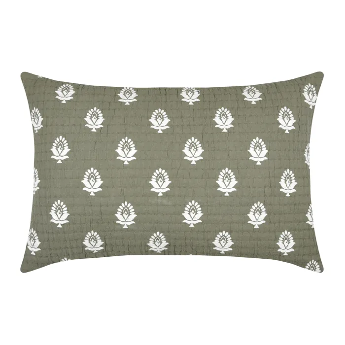 Coussin Rectangulaire En Coton À Motif Floral
