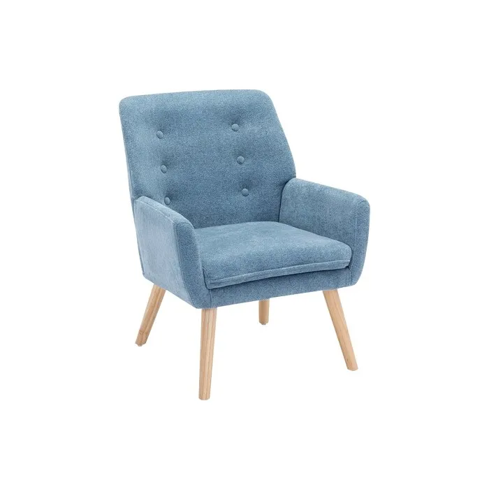 Fauteuil en tissu bleu SERINO - Vente-unique