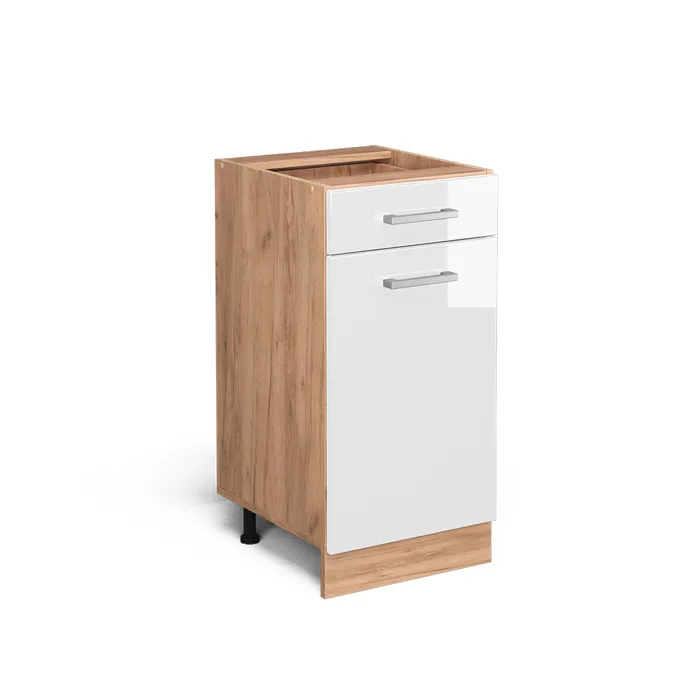 Vicco Meuble cuisine Blanc Haute brillance 40cm sans PT