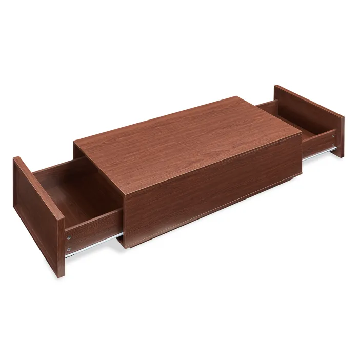 Table basse Turur 104 x 50 x 40 cm effet noyer en.casa