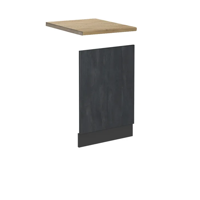 Vicco Façade Béton noir/Anthracite 45cm plan de travail Chêne doré