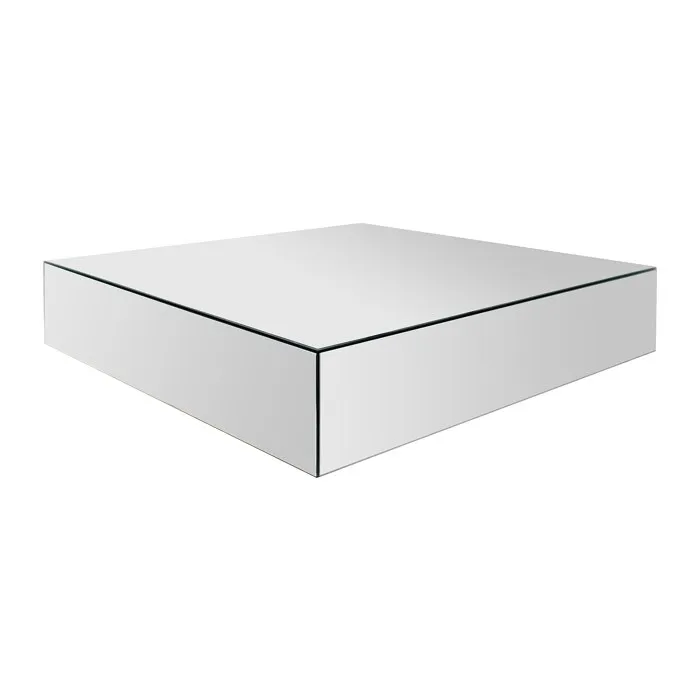 Table basse en MDF et miroir - PRISMELIO