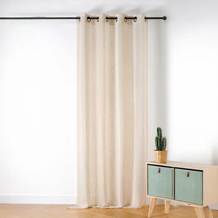 Voilage Linder Kansas 280 Cm 140 Cm Beige Polyester Lin Coton