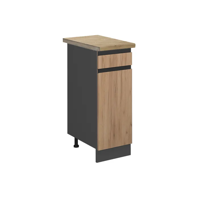 Vicco Meuble cuisine Chêne doré/Anthracite 30cm plan de travail Chêne doré